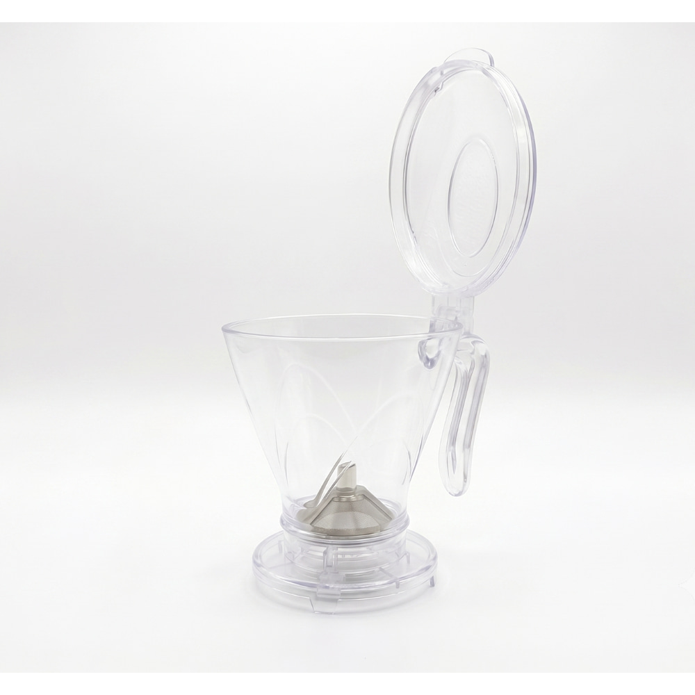Jarra de borosilicato 600ml para bebidas calientes con tapa abierta - Sorbo Peru